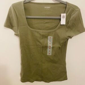 Old Navy Women's Short Sleeve Olive Top